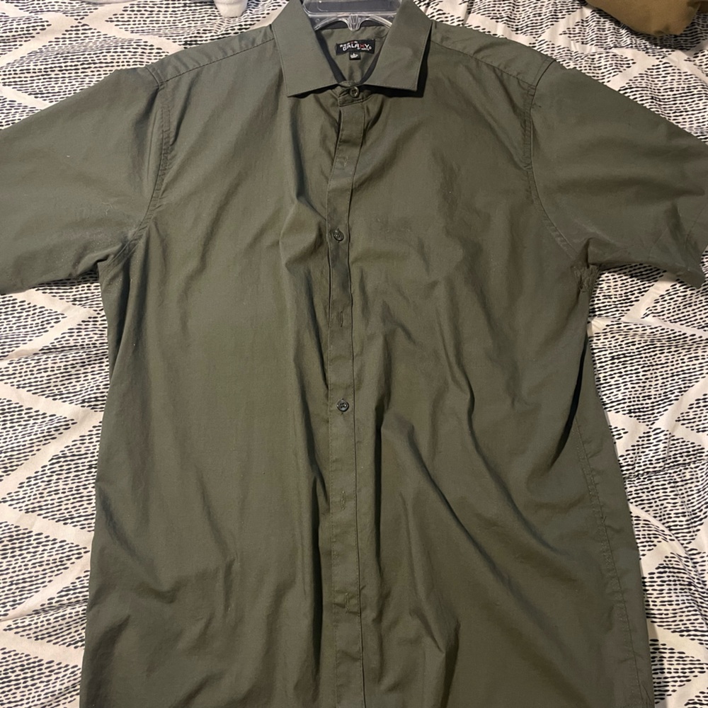Men’s casual button down “hunter green”